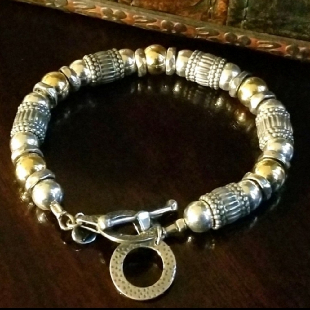 Silpada Sterling Silver & 14k Gold Bracelet